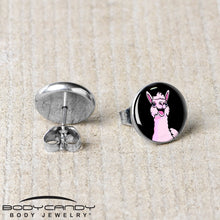 将图片加载到图库查看器，Pink Happy Llama Stud Earrings by Onyx O
