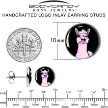将图片加载到图库查看器，Pink Happy Llama Stud Earrings by Onyx O
