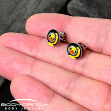 Load image into Gallery viewer, Magnified Yellow Duck Stud Earrings by Onyx O
