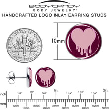 Load image into Gallery viewer, Pinkish Melting Heart Stud Earrings by Onyx O
