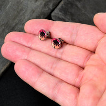 Load image into Gallery viewer, Red Sunset Palm Tree Stud Earrings by Onyx O
