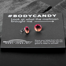 Load image into Gallery viewer, Red Sunset Palm Tree Stud Earrings by Onyx O
