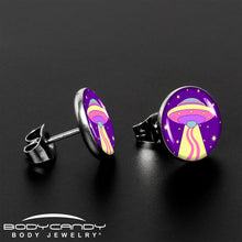 Load image into Gallery viewer, Style Space Invasion UFO Stud Earrings by Onyx O
