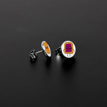 将图片加载到图库查看器，PB and J Peanut Butter and Jelly Sandwich Stud Earrings by Onyx O
