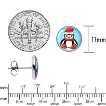 Load image into Gallery viewer, Snowfall Holiday Penguin Stud Earrings by Onyx O
