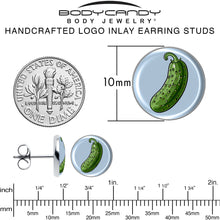 Load image into Gallery viewer, Green Pickle Stud Earrings by Onyx O
