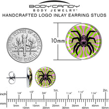 Load image into Gallery viewer, Psychedelic Spider Stud Earrings by Onyx O
