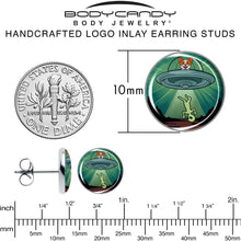 Load image into Gallery viewer, Reverse Alien UFO Abduction Stud Earrings by Onyx O
