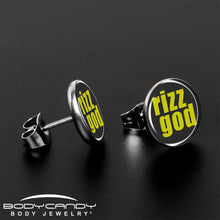 Load image into Gallery viewer, RIZZ GOD Stud Earrings by Onyx O
