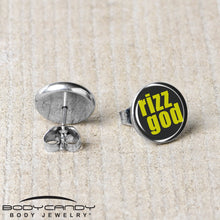Load image into Gallery viewer, RIZZ GOD Stud Earrings by Onyx O
