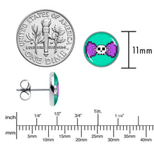 Load image into Gallery viewer, Retro Pixel Skull Stud Earrings by Onyx O
