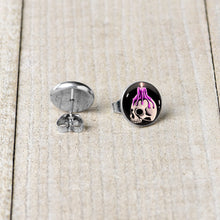 Load image into Gallery viewer, Burning Skull Candle Stud Earrings by Onyx O
