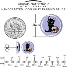 Load image into Gallery viewer, Skull Cat Stud Earrings by Onyx O

