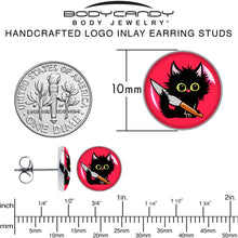 Load image into Gallery viewer, Stabby Cat Stud Earrings by Onyx O

