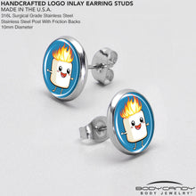 Load image into Gallery viewer, Burning Marshmallow Stud Earrings by Onyx O
