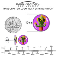 Load image into Gallery viewer, Sunflower Cactus Stud Earrings by Onyx O
