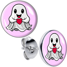 Load image into Gallery viewer, Valentine Sweet Ghost Stud Earrings by Onyx O
