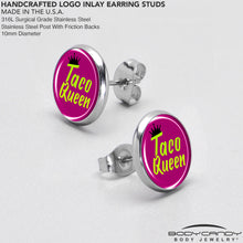 Load image into Gallery viewer, Taco Queen Stud Earrings by Onyx O
