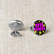 Load image into Gallery viewer, Over Thinker Impact Stud Earrings by Onyx O
