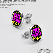 Load image into Gallery viewer, Over Thinker Impact Stud Earrings by Onyx O
