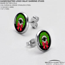 Load image into Gallery viewer, Holiday Vampire Wreath Stud Earrings by Onyx O

