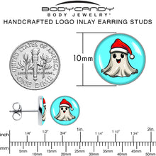 Load image into Gallery viewer, Holiday Christmas Spirit Ghost Stud Earrings by Onyx O
