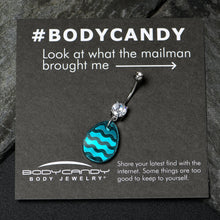 Load image into Gallery viewer, Clear Gem Festive Easter Decorated Egg Dangle Belly Ring
