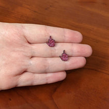 Load image into Gallery viewer, Pink Glitter Middle Finger Stud Earrings Set
