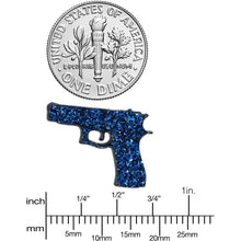 Load image into Gallery viewer, Blue Glitter Gun Stud Earrings Set
