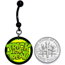 Load image into Gallery viewer, Ghoulish Halloween Trick or Treat Belly Ring
