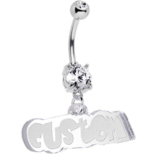 将图片加载到图库查看器，Custom Lucite Fun Personalized Belly Ring Created with Crystals
