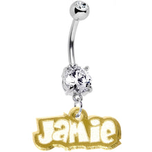 将图片加载到图库查看器，Custom Lucite Fun Personalized Belly Ring Created with Crystals
