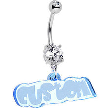 将图片加载到图库查看器，Custom Lucite Fun Personalized Belly Ring Created with Crystals
