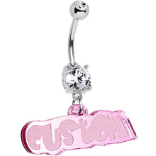 将图片加载到图库查看器，Custom Lucite Fun Personalized Belly Ring Created with Crystals
