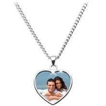 Load image into Gallery viewer, Handcrafted Full Color Custom Photo Heart Necklace
