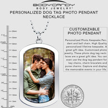 Load image into Gallery viewer, Personalized Dog Tag Photo Pendant Necklace
