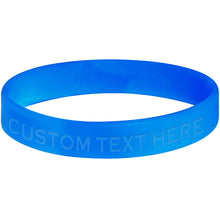 Load image into Gallery viewer, Custom No. 1 BLUE Silicone Bracelet
