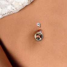 将图片加载到图库查看器，Custom Photo Belly Ring

