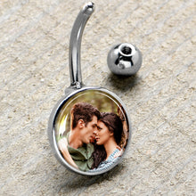 将图片加载到图库查看器，Custom Photo Belly Ring
