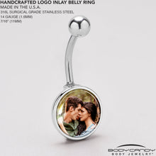 将图片加载到图库查看器，Custom Photo Belly Ring
