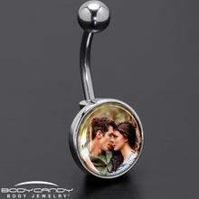 将图片加载到图库查看器，Custom Photo Belly Ring
