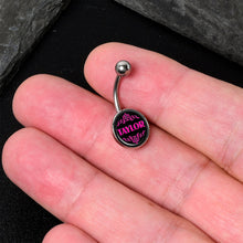 将图片加载到图库查看器，Custom Pink Personalized Name Belly Ring
