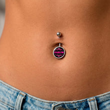 将图片加载到图库查看器，Custom Pink Personalized Name Belly Ring

