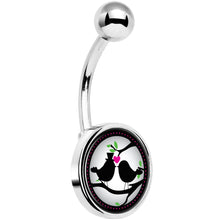 Load image into Gallery viewer, Lovebirds Silhouette Belly Ring
