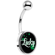 Load image into Gallery viewer, St Patricks Day Lucky Shamrock Belly Ring
