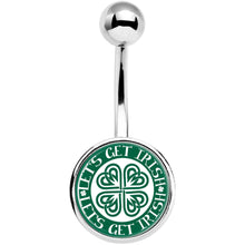 Load image into Gallery viewer, Lets Get Irish Celtic Shamrock Belly Ring
