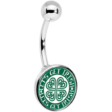 Load image into Gallery viewer, Lets Get Irish Celtic Shamrock Belly Ring

