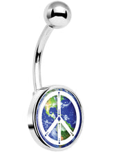 将图片加载到图库查看器，Peace on Earth Belly Ring
