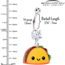 将图片加载到图库查看器，Acrylicious Taco Dangle Belly Ring by Onyx O

