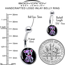 Load image into Gallery viewer, Attitude Teddy Bear Belly Ring by Onyx O
